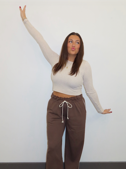 Brown Stripe Sweatpants